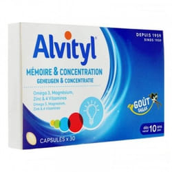 Alvityl Mémoire et concentration - 30 capsules