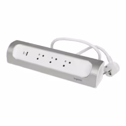 Legrand 0 494 06 multiprise 1 m 3 sortie(s) CA Intérieure Aluminium