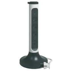 Legrand 049410 multiprise 2 m 4 sortie(s) CA Intérieure Gris, Blanc