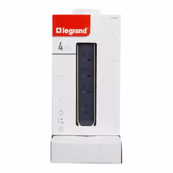 Legrand 049410 multiprise 2 m 4 sortie(s) CA Intérieure Gris, Blanc - Vue supplémentaire 4