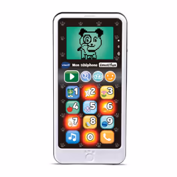 VTech Mon Telephone Emoti'Fun Noir & Blanc, 1,5 an(s), Français, 160 g, Multicolore