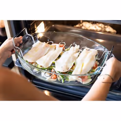Pyrex 412U000 plat de cuisson 4 L Ovale Verre, Acier inoxydable Plat à cuisson - Vue supplémentaire 5
