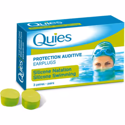 Quies Protection Auditive en Silicone Natation 3 Paires sont des protections en silicone qui protègent les oreilles sensibles ...