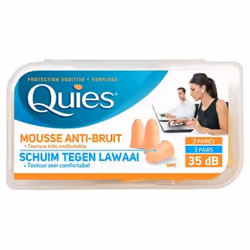 QUIESProtection auditiveMousse confortCouleur chair3 pairesLes protections auditives en mousse permettent d'atténuer les brui ...
