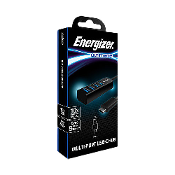 Energizer HC304A hub & concentrateur USB 3.2 Gen 1 (3.1 Gen 1) Type-C 5000 Mbit/s Noir
