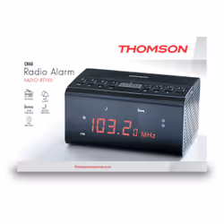 Thomson CR50 Radio portable Horloge Noir - Vue supplémentaire 5