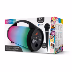 Bigben Interactive PARTYBTLITE, 50 W, Avec fil &sans fil, Micro-USB, USB Type-A, Noir, Rotatif, Universel
