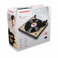 Thomson TT300 platine Tourne-disque entraîné par courroie Noir, Jaune - Vue supplémentaire 2