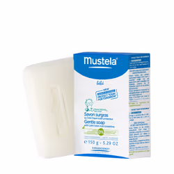 Mustela Savon surgras au Cold Cream nettoie délicatement le corps et le visage, grâce à sa base lavante douce (extraits natur ...