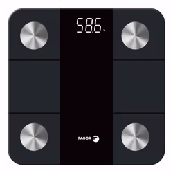 Pèse personne Smart Fagor FG210 - Electronique - Portee 180 Kg - Arret automatique - Connexion bluetooth à l'application FITG ...