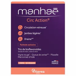 Vitavea Manhaé Circ Action 30 Gélules est un complément alimentaire sous forme de gélules. Il s'agit d'une solution naturelle ...