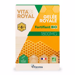 VITAVEAGelée Royale Bio 1800mg haute concentrationAgriculture biologiqueComplément alimentaire10 ampoules La Gelée royale Bio ...