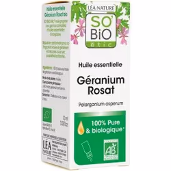 SO’BiO étic 3517360000696, Huile de géranium, 10 ml, Bouteille en verre, Cooking, CE