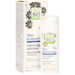 SO'BiO Crème légère anti-rides fleur d'immortelle, 50ml