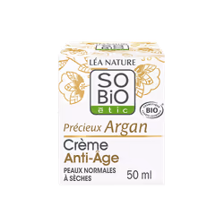 Enrichi en huile d'argan, ce soin visage anti-âge aide à lutter contre le vieillissement cutané et prévient la perte d'élasti ...