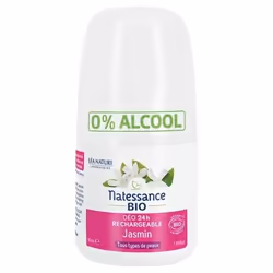 Natessance Déo 24H Jasmin Bio Rechargeable 50 ml est un déodorant enrichi en eau florale de jasmin qui garantit une efficacit ...