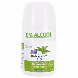Natessance Déo 24H Verveine Bio Rechargeable 50 ml est un déodorant à la verveine Bio qui garantit une efficacité pendant 24  ...