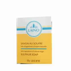 idéal pour la toilette quotidienne, le savon au souffre absorbe les impuretés, désobstrue les pores et aisde a reguler l'éxcé ...