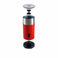 Domoclip DOD113 Mousseur et réchauffeur de lait Automatique Noir, Rouge