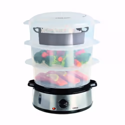 Livoo 3523930078286, 9 L, Noir, Acier satin, Translucide, Noir, Blanc, Plastique