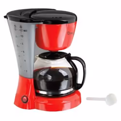 Domoclip DOM163RN, Machine à café filtre, 1,2 L, Café moulu, 800 W, Noir, Rouge