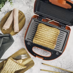 Livoo Appareil croque-monsieur grill gaufres rouge (DOP133)