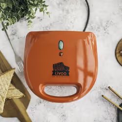 Livoo Appareil croque-monsieur grill gaufres rouge (DOP133)
