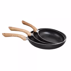 Livoo MEP114, Set de friture, Noir, Aluminium, Aluminium, Bois, Vitrocéramique, Gaz, Halogène, Induction, Plaque étanche