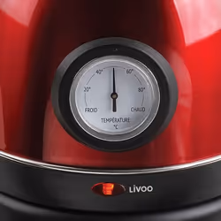 Livoo DOD157 bouilloire 1,8 L 1800 W Noir, Rouge