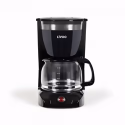 Livoo DOD163N, Machine à café filtre, 1,25 L, Café moulu, 800 W, Noir