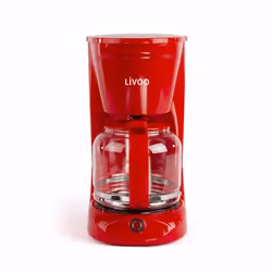 Livoo DOD166R, Machine à café filtre, 1,8 L, Café moulu, 950 W, Rouge