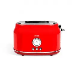 Livoo DOD181R grille-pain 6 2 part(s) 810 W Rouge