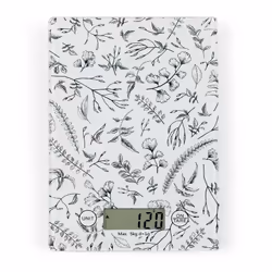 Balance de Cuisine Electronique - LIVOO - Blanc (DOM451FL)  Affichage: Ecran LCD - Graduation: 5 kg - Touches sensitives - Ul ...