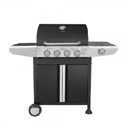 Livoo DOC247 barbecue et grill Baril Gaz Noir, Acier inoxydable 14500 W