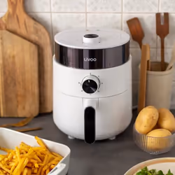 Livoo DOC256 Friteuse Sans Huile 2,5 L Autonome 1200 W Noir, Blanc