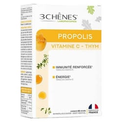 Les 3 Chênes Propolis 40 Pastilles à Sucer