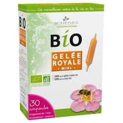 Les 3 Chênes Bio Gelée Royale Miel 30 Ampoules