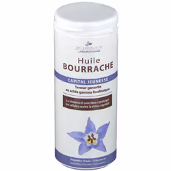 Les 3 Chênes Huile Bourrache 150 Capsules est un complément alimentaire sous forme de capsule à base d'huile de bourrache.