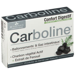3 Chênes Carboline Confort Digestif Charbon Végétal x30 Comprimés
