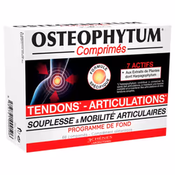 De part sa composition spécifique et complète, Les 3 Chênes Osteophytum 60 Comprimés vous aidera à mieux vivre vos gênes arti ...