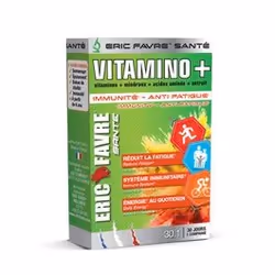 Eric Favre Vitamino+ 30 Comprimés est un complément alimentaire à base de vitamines, minéraux, acides aminés et plantes.