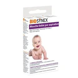 Mouche-bébé par aspiration 1 unité + 2 embouts réutilisables Biosynex