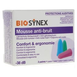 Biosynex Protection Auditive Mousse 3 Paires