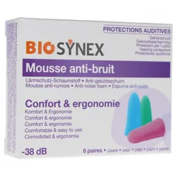 Biosynex Protection Auditive Mousse 6 Paires