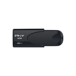 PNY Attaché 4 lecteur USB flash 64 Go USB Type-A 3.2 Gen 1 (3.1 Gen 1) Noir