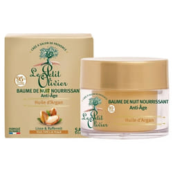 Le Petit Olivier Baume de Nuit Nourrissant Anti-Âge Huile d'Argan 50 ml