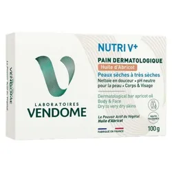 Laboratoires Vendôme Nutri V+ Pain Dermatologique Huile d'Abricot 100 g