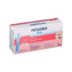 Le bon réflexe dès les premiers instants de vie de votre bébé ? PHYSIOMER Unidoses ! PHYSIOMER Unidoses lave, hydrate et dése ...