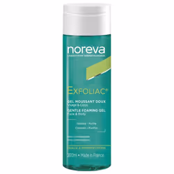 NOREVAExfoliacGel moussant douxVisage et corps Nettoie, PurifieNon comédogènePeaux à imperfections200mlLe Gel Moussant Doux E ...