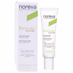 Noreva Exfoliac Mat & Pore Soin Matifiant 30 ml est un soin parfumé au complexe d'actifs novateurs qui resserre les pores, li ...